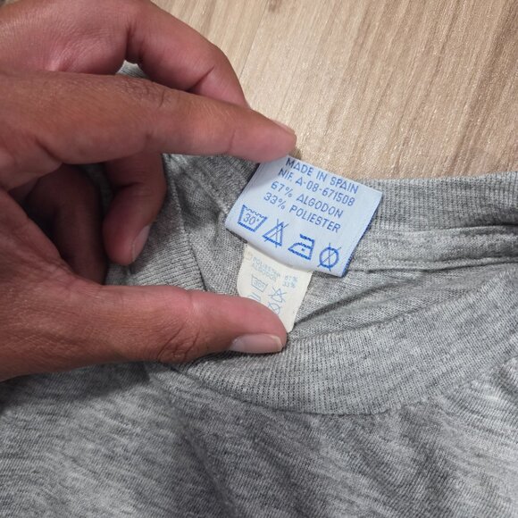 Vintage "Nike" T Shirt Men L Gray Short Sleeve Athletic West 80s Spain - Picture 5 of 9